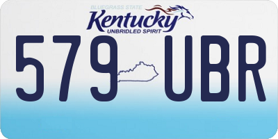 KY license plate 579UBR