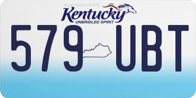 KY license plate 579UBT