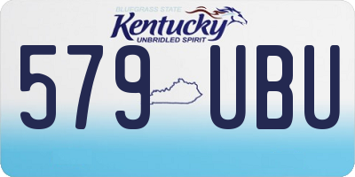 KY license plate 579UBU