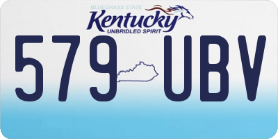 KY license plate 579UBV