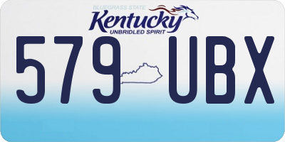 KY license plate 579UBX