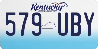 KY license plate 579UBY