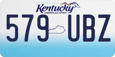 KY license plate 579UBZ