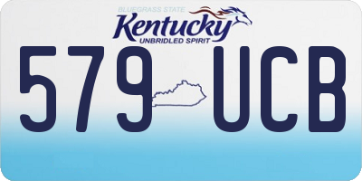 KY license plate 579UCB