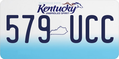 KY license plate 579UCC