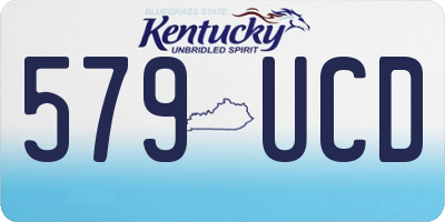 KY license plate 579UCD