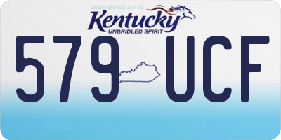 KY license plate 579UCF