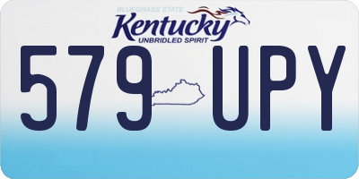KY license plate 579UPY