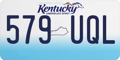 KY license plate 579UQL