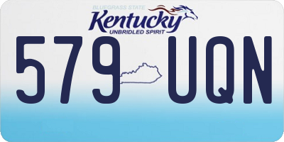 KY license plate 579UQN