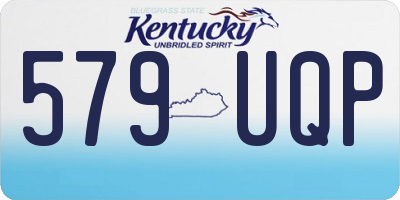 KY license plate 579UQP