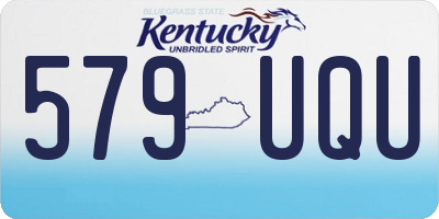 KY license plate 579UQU