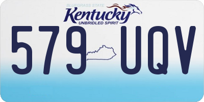 KY license plate 579UQV