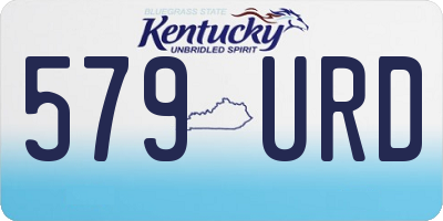 KY license plate 579URD