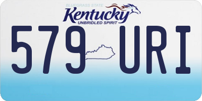 KY license plate 579URI