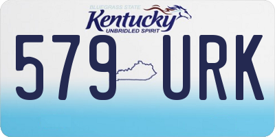 KY license plate 579URK