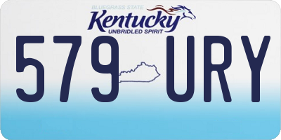 KY license plate 579URY