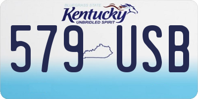 KY license plate 579USB