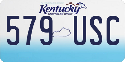 KY license plate 579USC