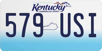 KY license plate 579USI