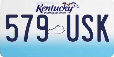 KY license plate 579USK