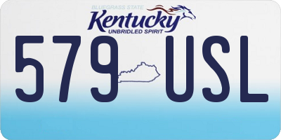 KY license plate 579USL