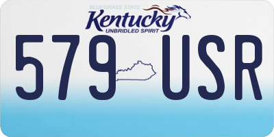 KY license plate 579USR