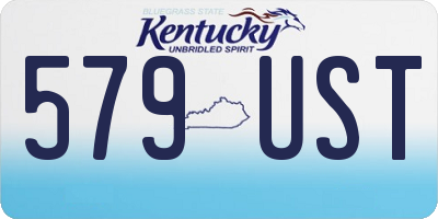 KY license plate 579UST