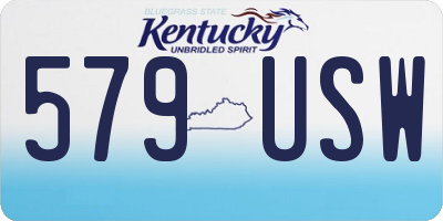 KY license plate 579USW
