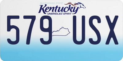 KY license plate 579USX