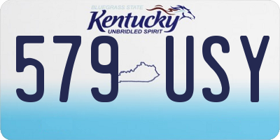 KY license plate 579USY