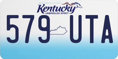 KY license plate 579UTA