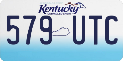 KY license plate 579UTC