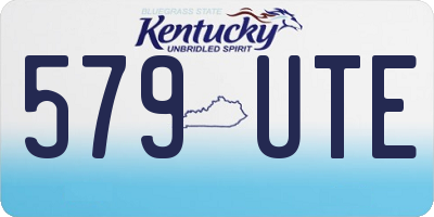 KY license plate 579UTE