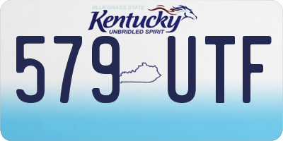 KY license plate 579UTF
