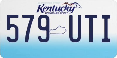 KY license plate 579UTI