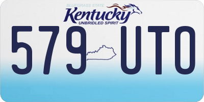 KY license plate 579UTO