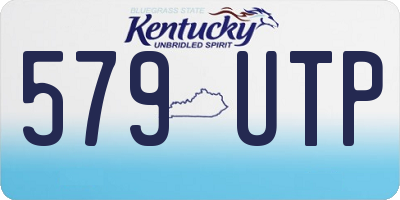KY license plate 579UTP