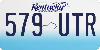 KY license plate 579UTR