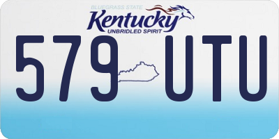 KY license plate 579UTU