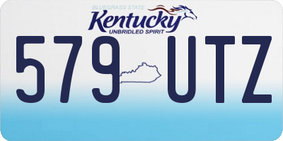 KY license plate 579UTZ