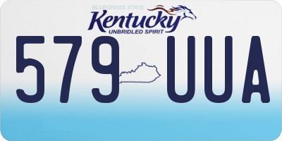 KY license plate 579UUA