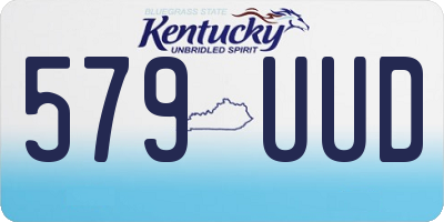 KY license plate 579UUD