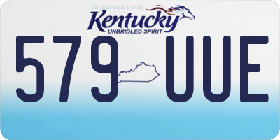 KY license plate 579UUE