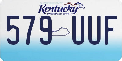 KY license plate 579UUF