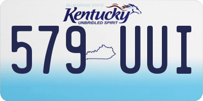 KY license plate 579UUI