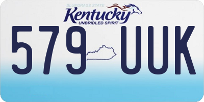 KY license plate 579UUK
