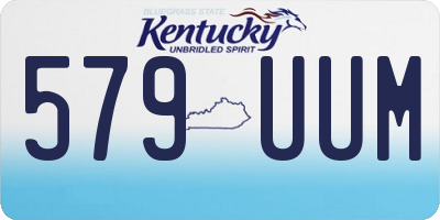 KY license plate 579UUM