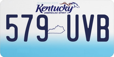 KY license plate 579UVB