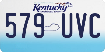 KY license plate 579UVC